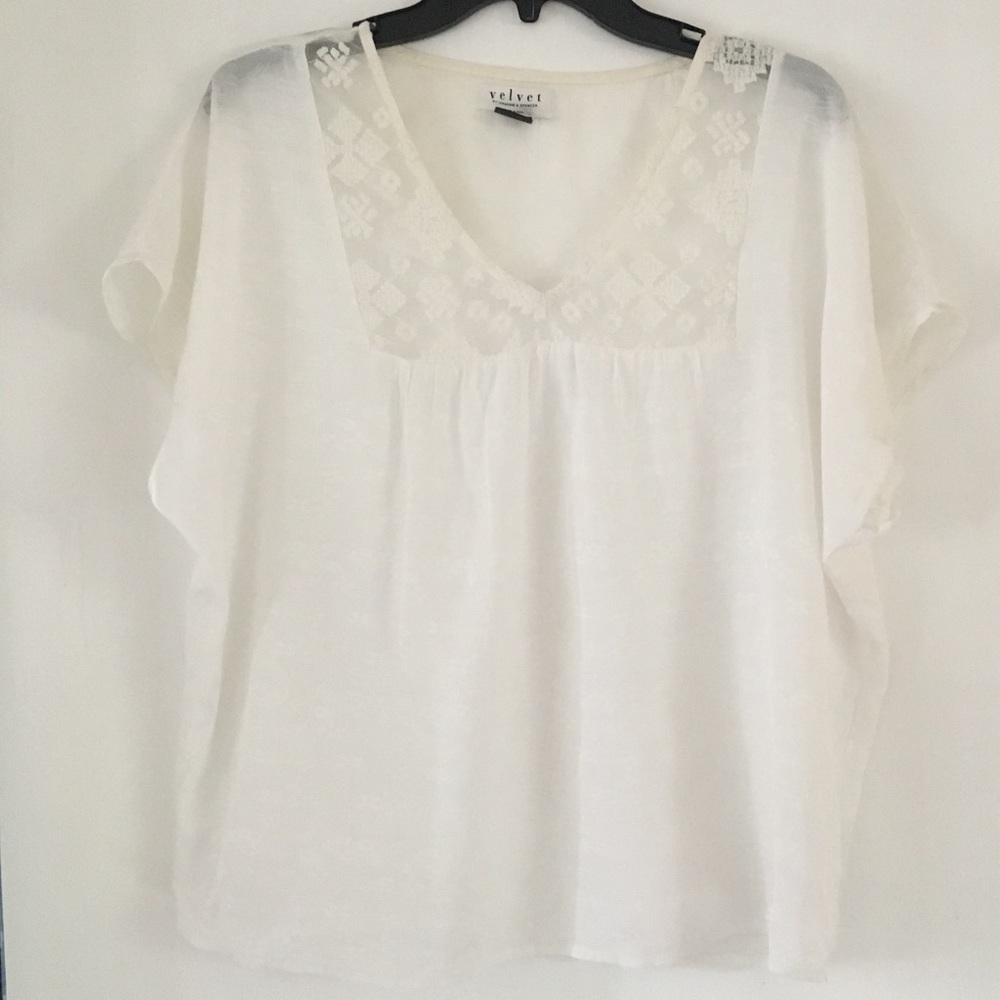 Anthropologie cream top